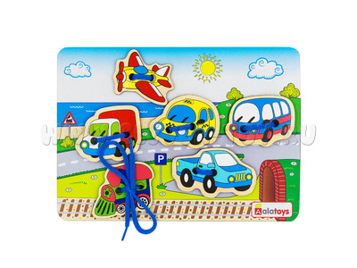 Шнуровка "Транспорт" (6 деталей, 15*21 см, АТ) (остатки) Шнуровка "Транспорт" (6 деталей, 15*21 см, АТ) (остатки)