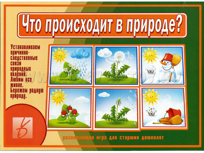 Развивающая игра "Что происходит в природе" Развивающая игра "Что происходит в природе"
