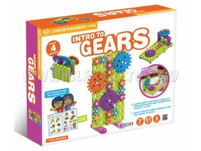 Набор для конструирования Шестерни и простые механизмы INTRO TO GEARS (61 деталь)