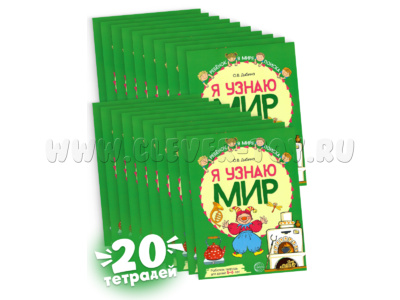 Набор рабочих тетрадей 20 шт. Я узнаю мир 5-6 лет ФГОС ДО (2022) Цветная
