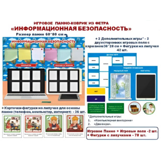Панно "Информационная безопасность", фетр (66 дет.+ 2 планшета)