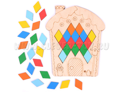 Мозаика-раскраска "Домик"