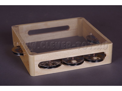 Бубен из массива березы с натяжкой, D 20 см (лак)